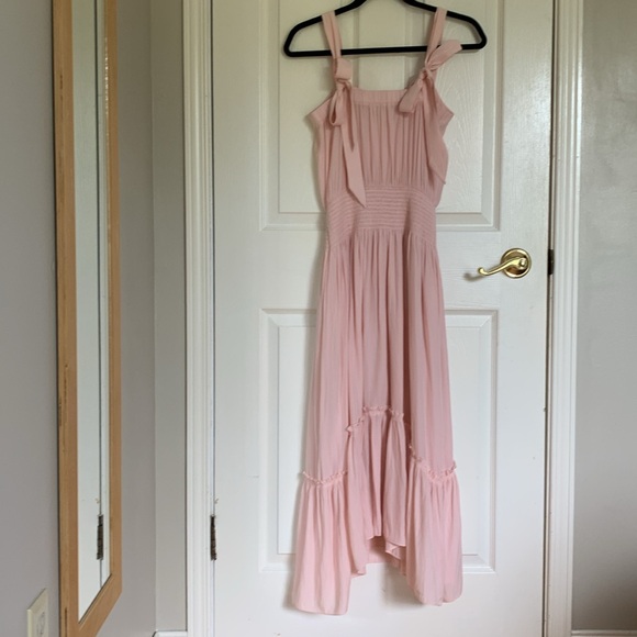 Ramy Brook Mackenzy Midi Summer Dress Powder Pink Extra Small (US4) - Picture 2 of 14